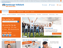 Tablet Screenshot of hamburger-volksbank.de